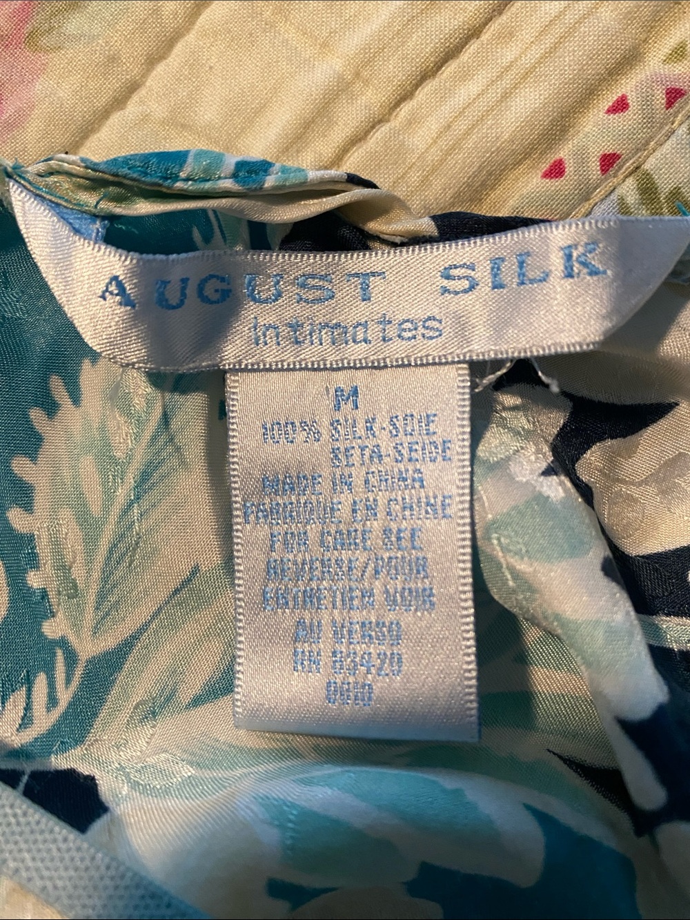 August silk vintage 90’s Floral Slip Maxi Dress in Teal and Cream - Picture 7 of 11